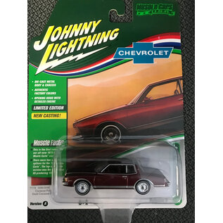 JOHNNY LIGHTNING JL 05385 1979 CHEVY MONTE CARLO CARMINE POLY/DARK CARMINE POLY RELEASE 2 VER.A 1/64 DIE-CAST