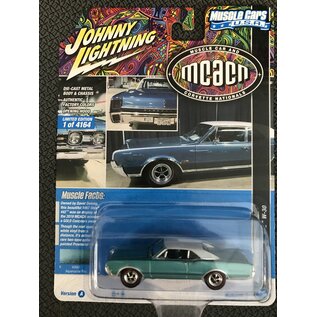 JOHNNY LIGHTNING JL 05395 1967 OLDSMOBILE 442 W-30 AQUAMARINE POLY MCACN 1/64 DIE-CAST