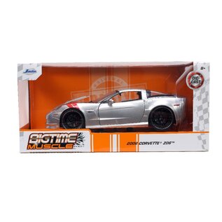 JADA TOYS JAD 33053 Jada 1/24 "BIGTIME Muscle" - 2006 Chevy Corvette Z06 - Candy Silver