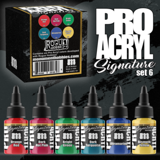 Monument Hobbies MPA-SET-S06 Monument Hobbies Pro Acryl Rogue Hobbies Signature Set - 6 Colors