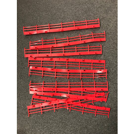CARRERA CAR 002OP Red guard rails Carrera GO (pack of 9, brand new removed from set )