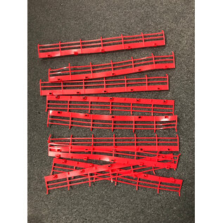 CARRERA CAR 002OP Red guard rails Carrera GO (pack of 9, brand new removed from set )