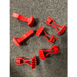 CARRERA CAR 003OP Red supports (6 pack brand new removed from set)
