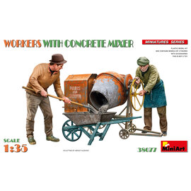 MINIART MIN 38077 MiniArt 1/35 Workers With Concrete Mixer