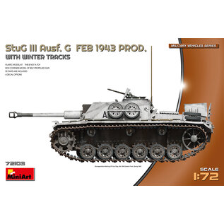 MINIART MIN 72103 MiniArt 1/72 StuG III Ausf. G Feb 1943 Prod w/Winter Tracks plastic model