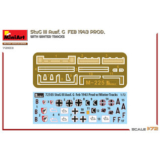 MINIART MIN 72103 MiniArt 1/72 StuG III Ausf. G Feb 1943 Prod w/Winter Tracks plastic model