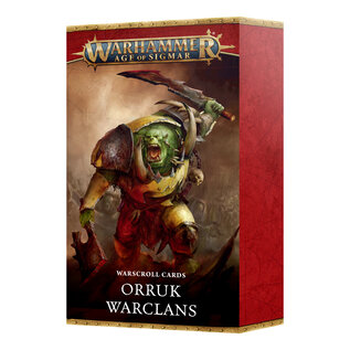GAMES WORKSHOP WAR 60050209005 AOS WARSCROLL CARDS ORRUK WARCLANS