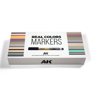 AK INTERACTIVE AK RCM150 AK Interactive Real Colors Markers Special Box Real Colors Markers - 34 Units