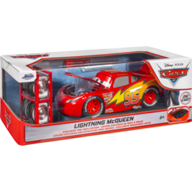 JADA TOYS JAD 97751 LIGHTNING MCQUEEN EXCLUSIVE TIRE RACK EDITION 1/24 DIE-CAST