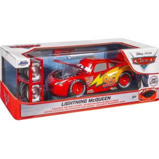 JADA TOYS JAD 97751 LIGHTNING MCQUEEN EXCLUSIVE TIRE RACK EDITION 1/24 DIE-CAST