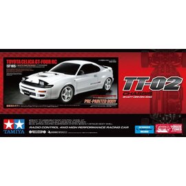 TAMIYA TAM 47500 1/10 Toyota Celica GT-4 (ST185) TT-02 Painted Body White w/esc