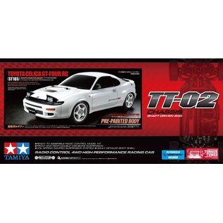TAMIYA TAM 47500 1/10 Toyota Celica GT-4 (ST185) TT-02 Painted Body White w/esc