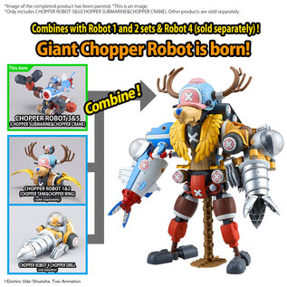 BANDAI BAN 5067444 Bandai Chopper Robot 3&5 (Chopper Submarine & Chopper Crane) "One Piece"