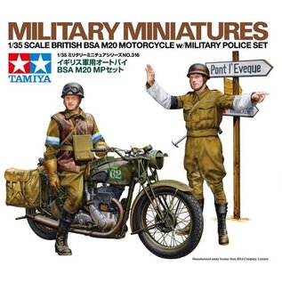 TAMIYA TAM 35316 1/35 British BSA M20 Motorcycle w/Military Police