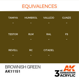 AK INTERACTIVE AK 11151 AK Interactive 3G Acrylic Brownish Green 17ml