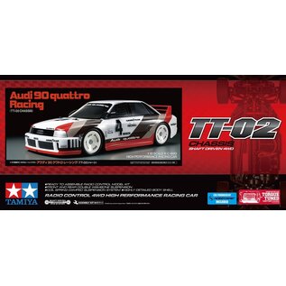 TAMIYA TAM 58744 AUDI 90 QUATTRO RACING TT-02 CHASSIS W/ESC