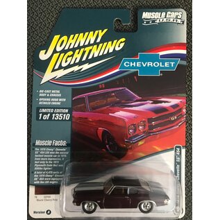 JOHNNY LIGHTNING JL 05373 1970 CHEVY CHEVELLE SS 454 BLACK CHERRY POLY 1/64 DIE-CAST