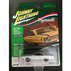 JOHNNY LIGHTNING JL 05383 1967 PLYMOUTH GTX WHITE/MEDIUM COPPER POLY 1/64 DIE-CAST