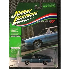 JOHNNY LIGHTNING JL 05382 1969 DODGE CHARGER R/T LIGHT BLUE POLY RELEASE 2 VER.A 1/64 DIE-CAST