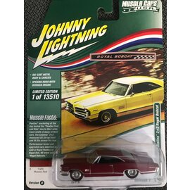 JOHNNY LIGHTNING JL 05378 1965 PONTIAC CATALINA 2+2 ROYAL BOBCAT MONTERO RED 1/64 DIE-CAST