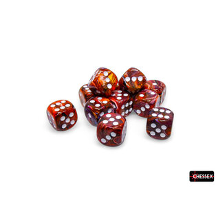 CHESSEX CHX 27743 FESTIVE 12 D6 SYMPHONY/WHITE 16MM