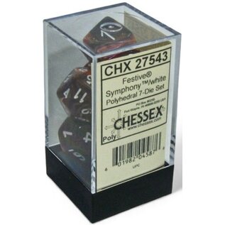 CHESSEX CHX 27543 FESTIVE 7-DIE SET SYMPHONY/WHITE