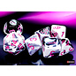 CHESSEX CHX 26469 GEMINI 7-DIE SET BLACK-WHITE/PINK