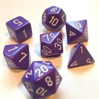 CHESSEX CHX 25407 Opaque: 7Pc Purple / White
