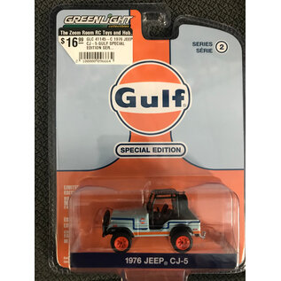 GREENLIGHT COLLECTIBLES GLC 41145-C 1976 JEEP CJ-5 GULF SPECIAL EDITION SERIES 2 1/64 DIE-CAST