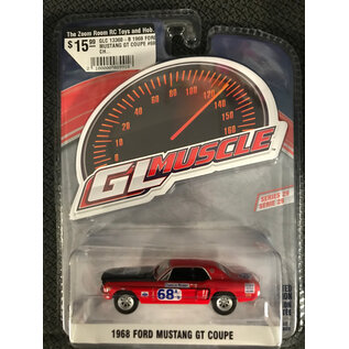 GREENLIGHT COLLECTIBLES GLC 13360-B 1968 FORD MUSTANG GT COUPE #68 CHARLIE HENRY SCCA RACE CAR GL MUSCLE SERIES 29 1/64 DIE-CAST