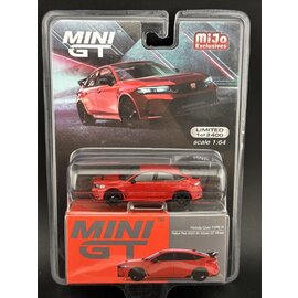 TSM MGT 00546 Honda Civic Type R Rallye Red 2023 W/ Advan GT Wheel - Mini GT - 1/64 die-cast