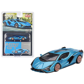 TSM MGT 00573 Lamborghini Sián FKP 37 Blu Aegir - Mini GT - 1/64 die-cast