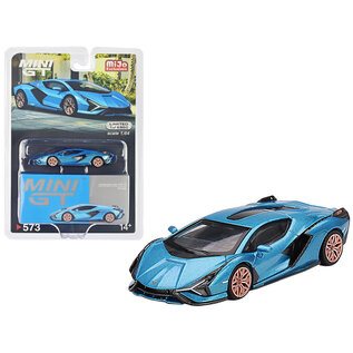 TSM MGT 00573 Lamborghini Sián FKP 37 Blu Aegir - Mini GT - 1/64 die-cast
