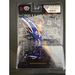 M2 M2 31500-HS53 1973 Chevrolet Cheyenne Super 10 Bedless Truck - Blue - Hobby Exclusive - M2 Machine - 1/64 die-cast
