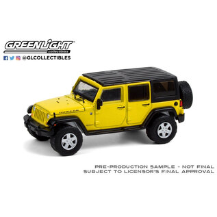 GREENLIGHT COLLECTIBLES GLC 35190-E 2008 Jeep Wrangler Unlimited Rubicon - Detonator Yellow - All-Terrain Series 11- 1/64 die-cast