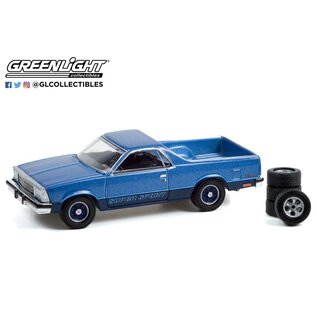 GREENLIGHT COLLECTIBLES GLC 97120-C 1980 CHEVROLET EL CAMINO SUPER SPORT WITH SPARE TIRES 1/64 DIE-CAST