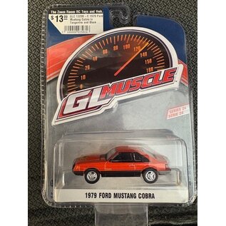 GREENLIGHT COLLECTIBLES GLC 13290-C 1979 Ford Mustang Cobra in Tangerine and Black 1/64 die-cast