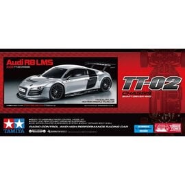 TAMIYA TAM 58749-600 AUDI R8 LMS 2008 1/10 TT-02 CHASSIS W/ESC