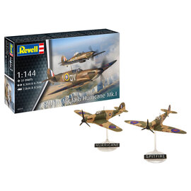 REVELL GERMANY REV 03771 SPITFIRE MK.1A & HURRICANE MK.1 1/144 PLASTIC MODEL