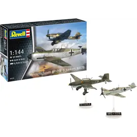 REVELL GERMANY REV 03770 MESSERSCHMITT BF109E & JUNKERS JU87B 1/144 PLASTIC MODEL