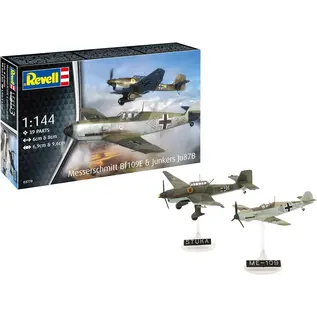 REVELL GERMANY REV 03770 MESSERSCHMITT BF109E & JUNKERS JU87B 1/144 PLASTIC MODEL