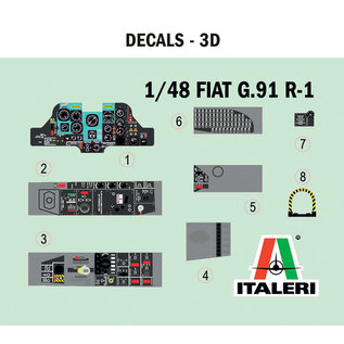 ITALERI ITA 92645 FIAT G.91 R 1/48 PLASTIC MODEL
