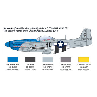 ITALERI ITA 1484 WWII ACES P-51D 1/72 PLASTIC MODEL