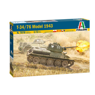 ITALERI ITA 7078 T-34/76 MODEL 1943 1/72 PLASTIC MODEL
