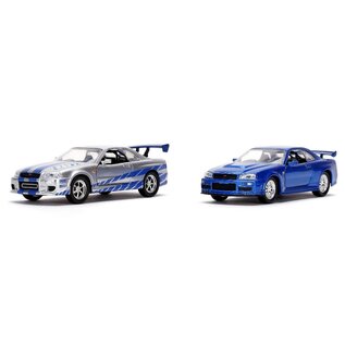 JADA TOYS JAD 31980 Jada 1/32 "Fast & Furious" Twin Packs Brian's Nissan Skyline & Brian's Nissan Skyline