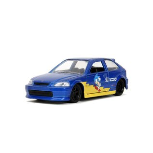 JADA TOYS JAD 35482 Jada 1/32 "Hollywood Rides" - 1997 Honda Civic Type-R (Sonic the Hedgehog Theme)