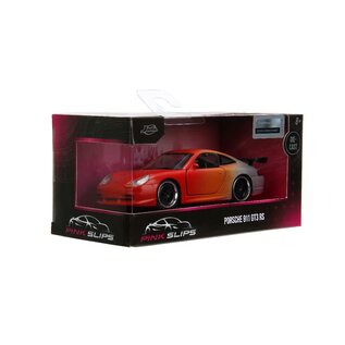 JADA TOYS JAD 34663 Jada 1/32 "Pink Slips" Porsche 911 GT3 RS - Primer Red/Orange/Silver