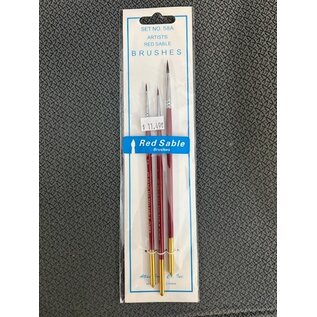 ATL 58A 3 PACK RED SABLE BRUSHES