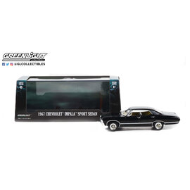 GREENLIGHT COLLECTIBLES GLC 86443 1967 CHEVROLET IMPALA SPORT SEDAN TUXEDO BLACK 1/43 DIE-CAST