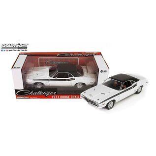 GREENLIGHT COLLECTIBLES GLC 13668 1971 DODGE CHALLENGER R/T WHITE 1/18 DIE-CAST